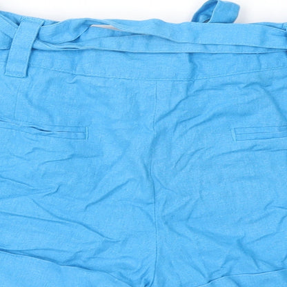 Topshop Womens Blue   Mom Shorts Size 10