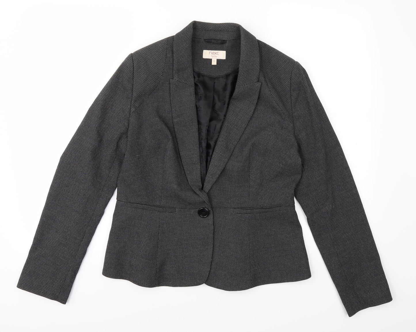 NEXT Womens Grey Check  Jacket Suit Jacket Size 10