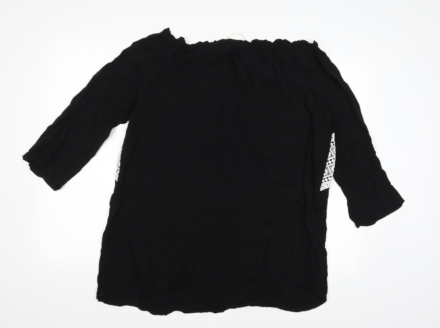 Boohoo Womens Black   Basic Blouse Size 14