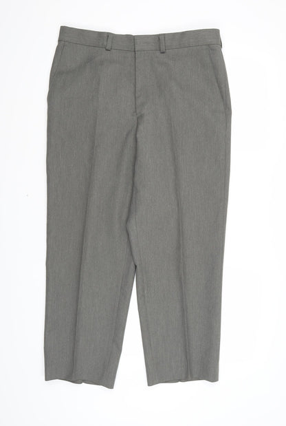 Marks and Spencer Mens Grey  Rayon Trousers   L26 in