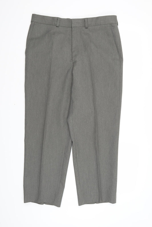 Marks and Spencer Mens Grey  Rayon Trousers   L26 in