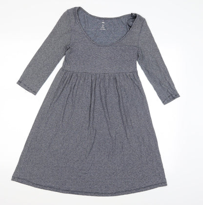 H&M Womens Blue Striped  A-Line  Size S