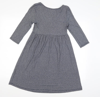 H&M Womens Blue Striped  A-Line  Size S