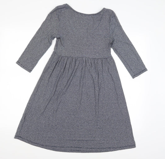 H&M Womens Blue Striped  A-Line  Size S
