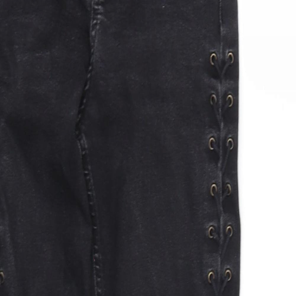 Topshop Womens Black  Denim Skinny Jeans  L32 in