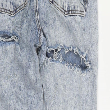 COLLUSION Womens Blue  Denim Boyfriend Jeans  L32 in