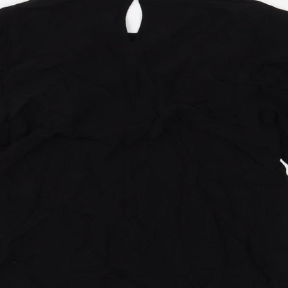 Womens UK Size 10 H&M Black Basic Blouse
