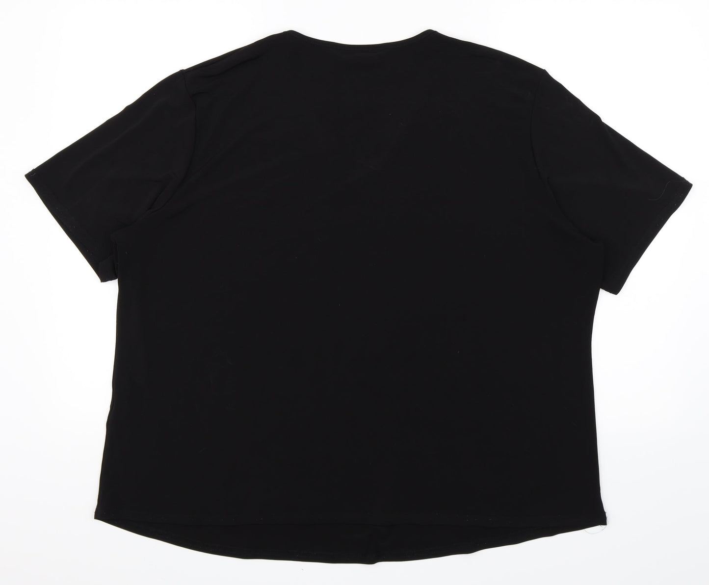Womens UK Size XL BM Black Basic Blouse