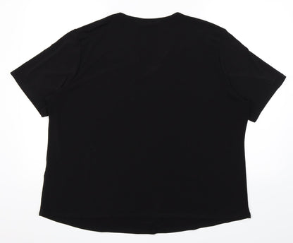 Womens UK Size XL BM Black Basic Blouse