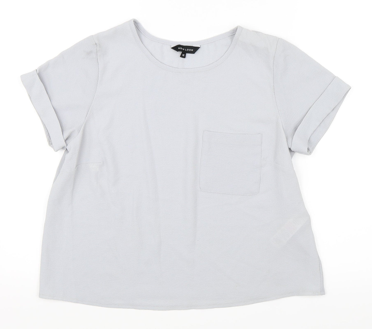 Newlook Womens Grey   Basic Blouse Size 12