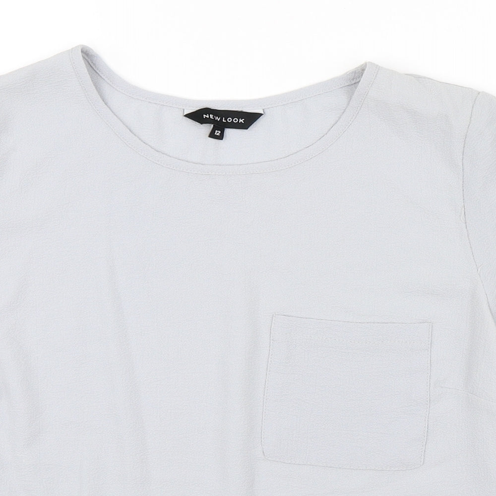 Newlook Womens Grey   Basic Blouse Size 12