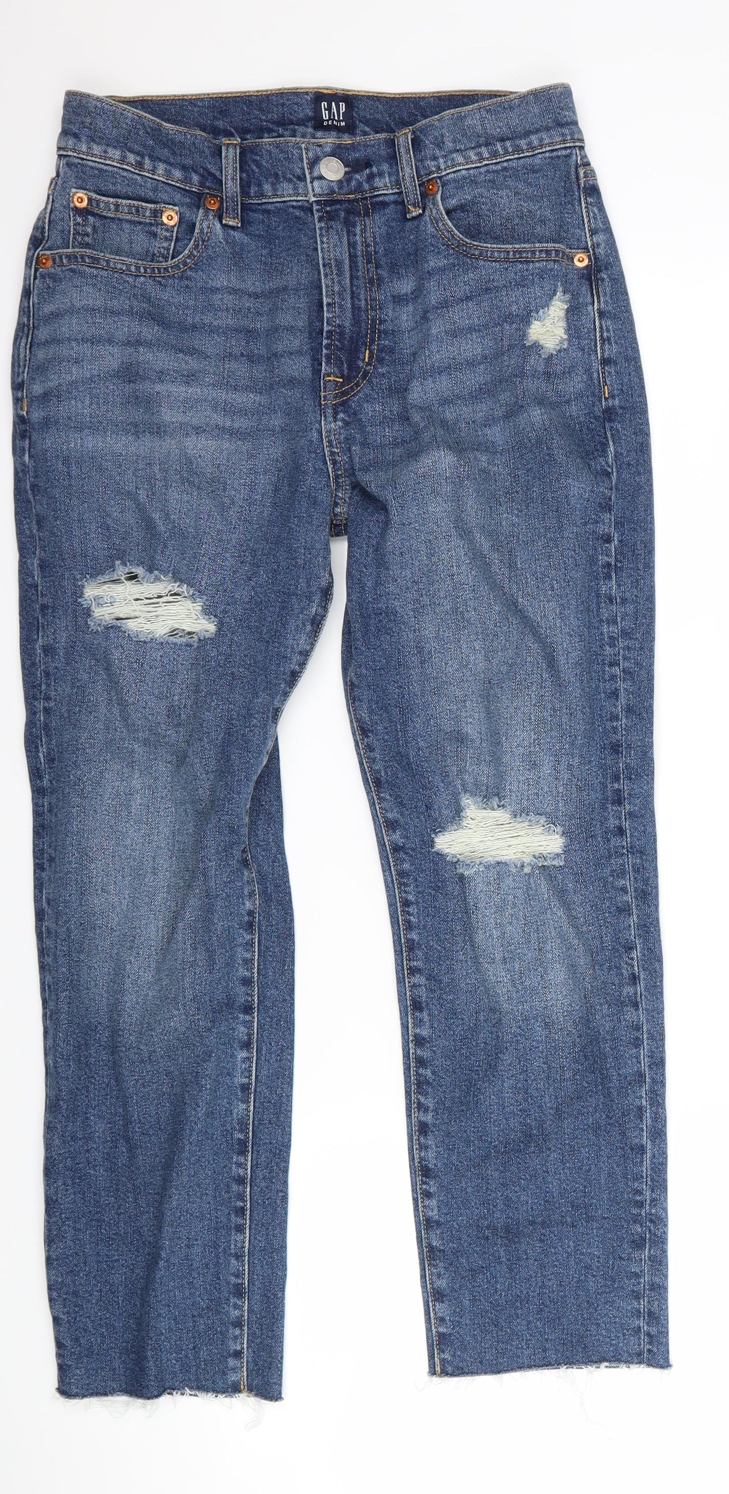 Gap Womens Blue  Denim Cropped Jeans Size 26 L23 in