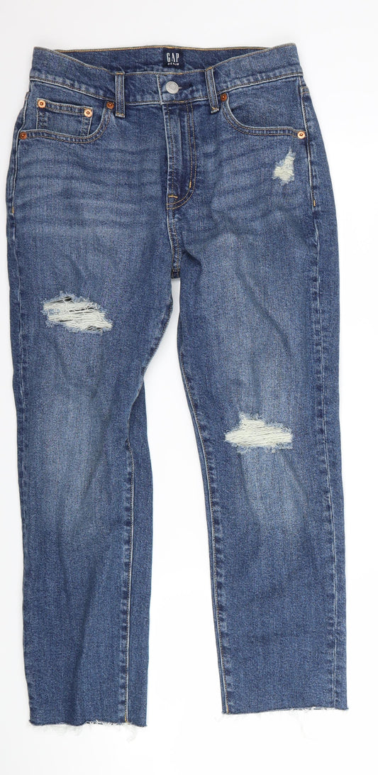 Gap Womens Blue  Denim Cropped Jeans Size 26 L23 in