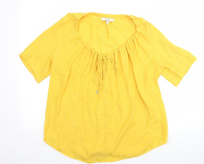 Womens UK Size 12 NEXT Yellow Basic T-Shirt