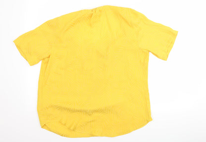 Womens UK Size 12 NEXT Yellow Basic T-Shirt