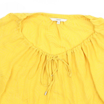Womens UK Size 12 NEXT Yellow Basic T-Shirt