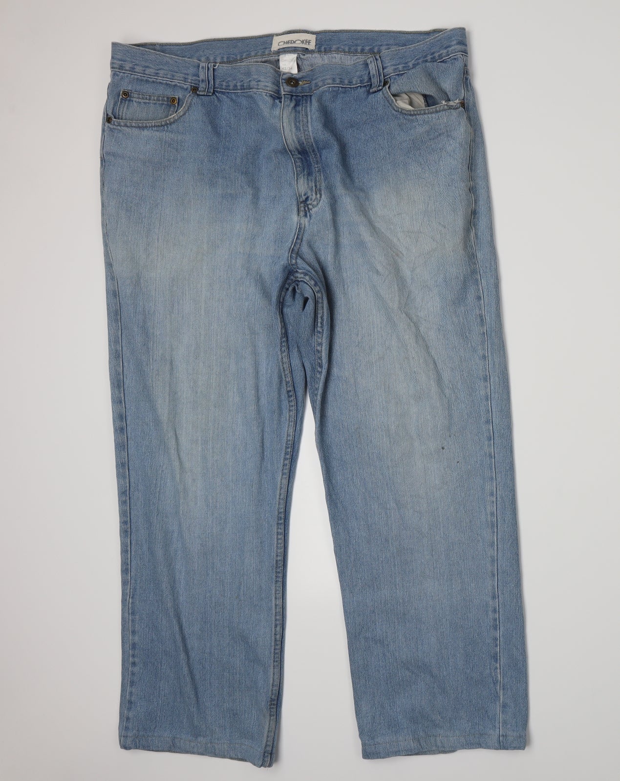 Cherokee Womens Blue  Denim Straight Jeans Size 42 L28 in