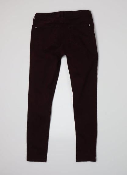 Mango Womens Red  Denim Skinny Jeans Size 8 L26 in