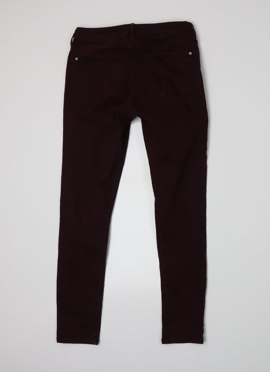 Mango Womens Red  Denim Skinny Jeans Size 8 L26 in