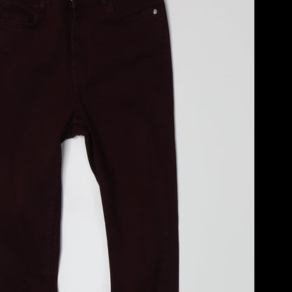 Mango Womens Red  Denim Skinny Jeans Size 8 L26 in