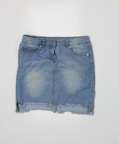 Hullabaloo Girls Blue  Denim A-Line Skirt Size 9-10 Years