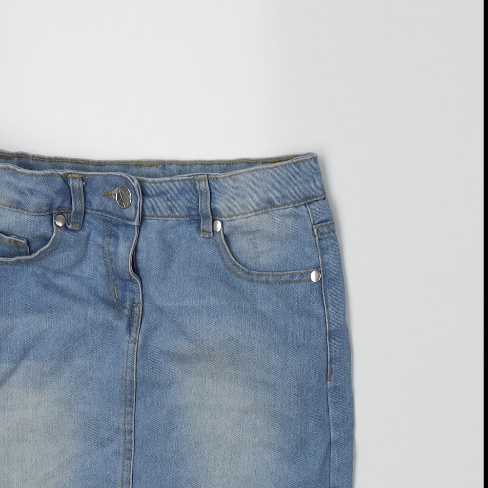 Hullabaloo Girls Blue  Denim A-Line Skirt Size 9-10 Years