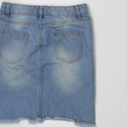 Hullabaloo Girls Blue  Denim A-Line Skirt Size 9-10 Years