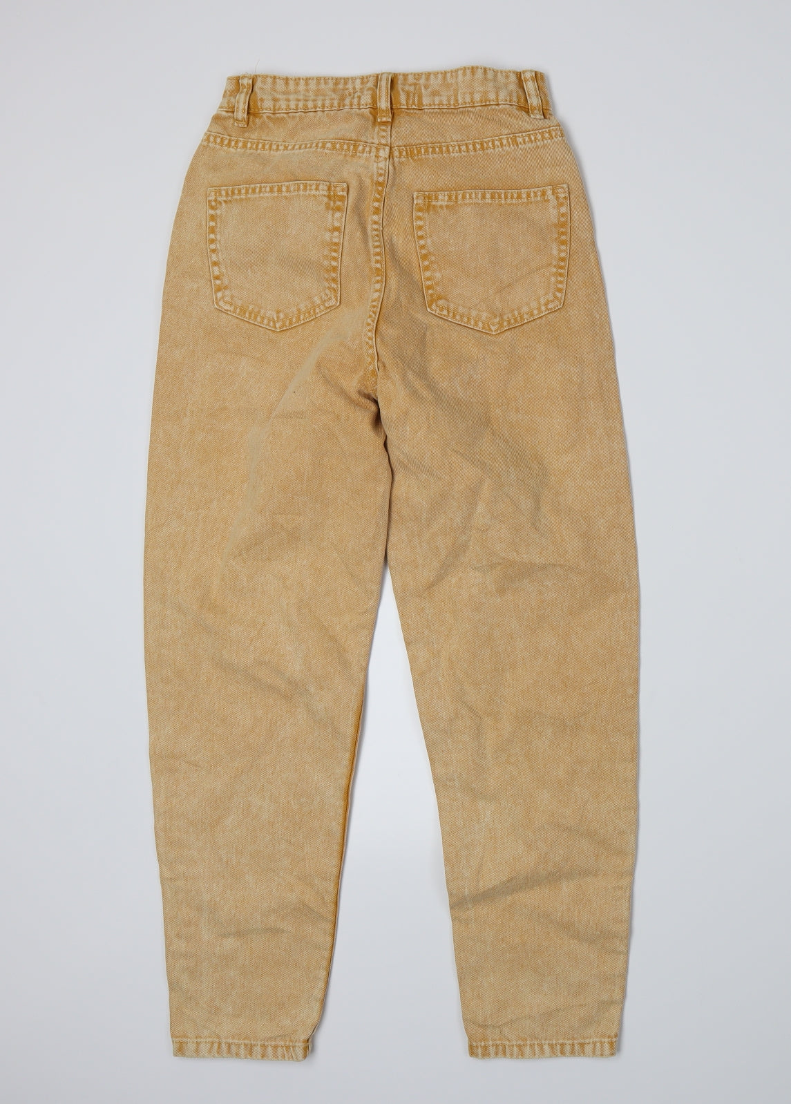 Primark Womens Yellow  Denim Boyfriend Jeans Size 4 L26 in