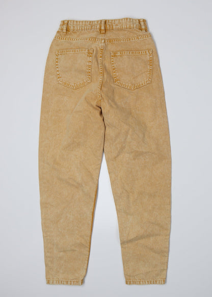 Primark Womens Yellow  Denim Boyfriend Jeans Size 4 L26 in