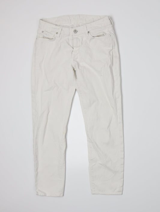 7 For All Mankind Mens White   Straight Jeans Size 27 L24 in