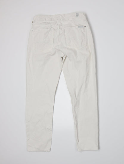 7 For All Mankind Mens White   Straight Jeans Size 27 L24 in