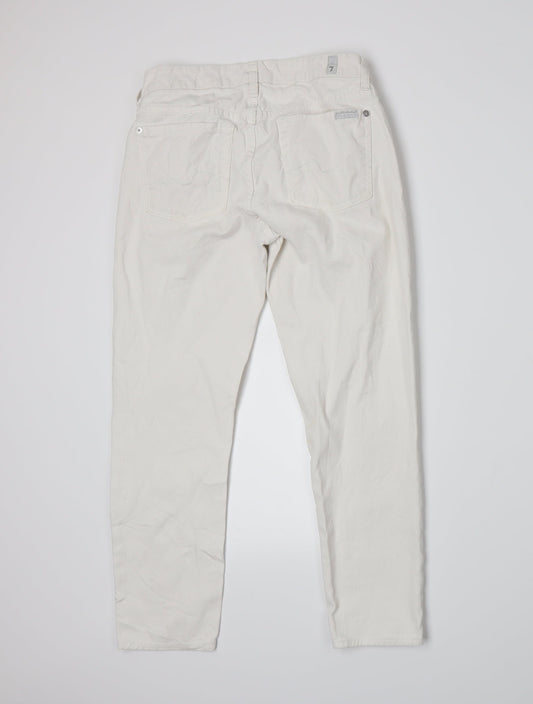 7 For All Mankind Mens White   Straight Jeans Size 27 L24 in
