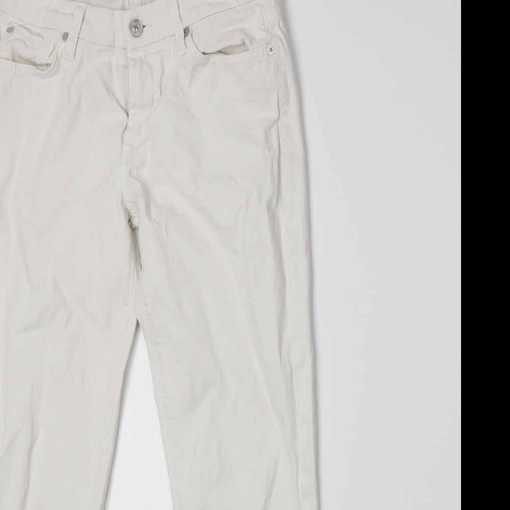 7 For All Mankind Mens White   Straight Jeans Size 27 L24 in