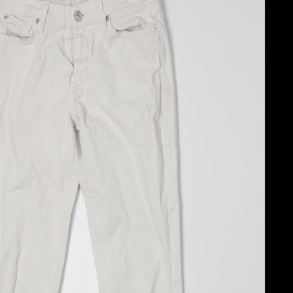 7 For All Mankind Mens White   Straight Jeans Size 27 L24 in