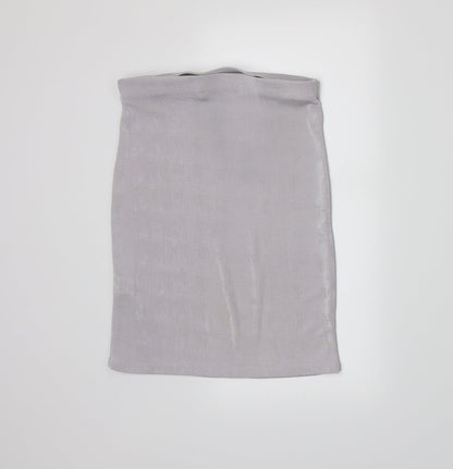 Missguided Womens Grey   Bandage Skirt Size 8