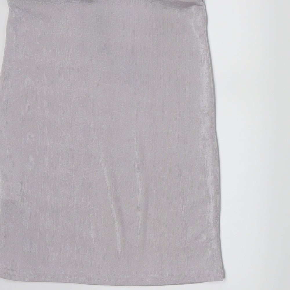 Missguided Womens Grey   Bandage Skirt Size 8