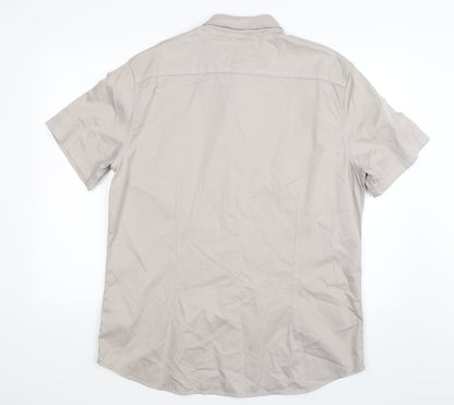 ASOS Mens Grey    Button-Up Size 2XL  - stone