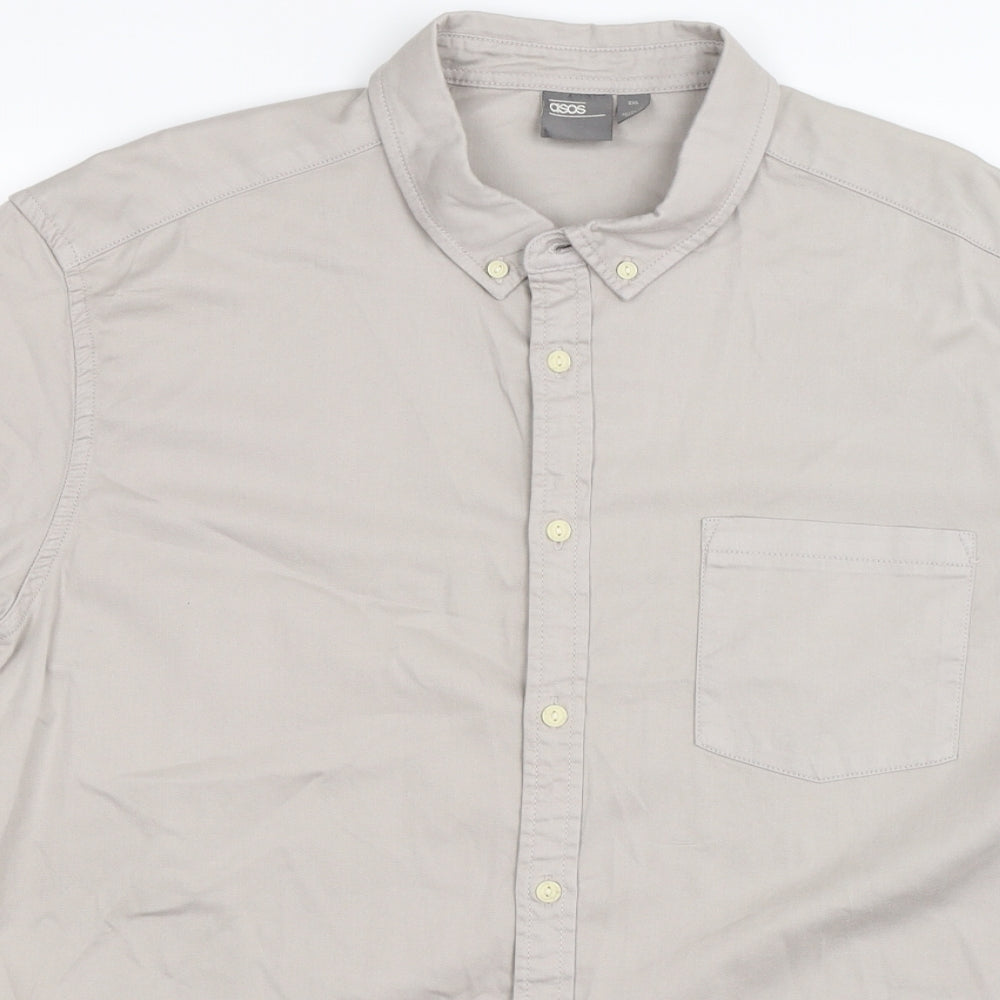 ASOS Mens Grey    Button-Up Size 2XL  - stone