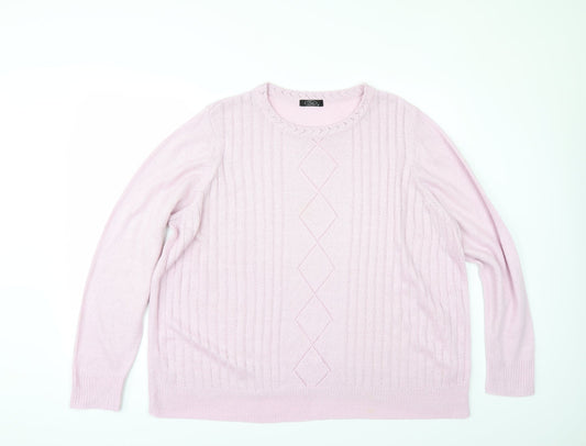 BM Womens Pink   Pullover Jumper Size XL