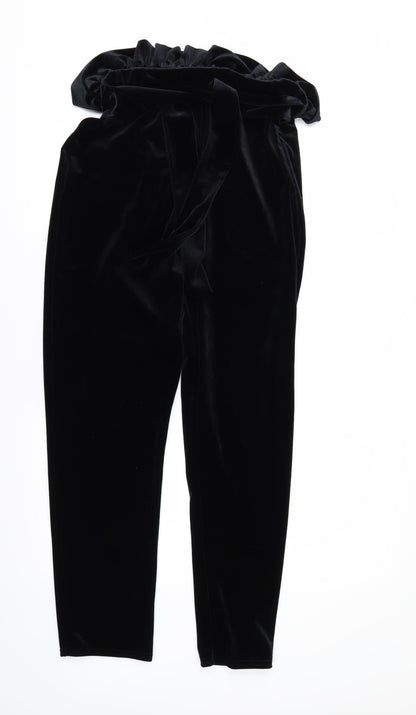 Womens UK Size 12 PRETTYLITTLETHING Regular Fit  Black Trousers