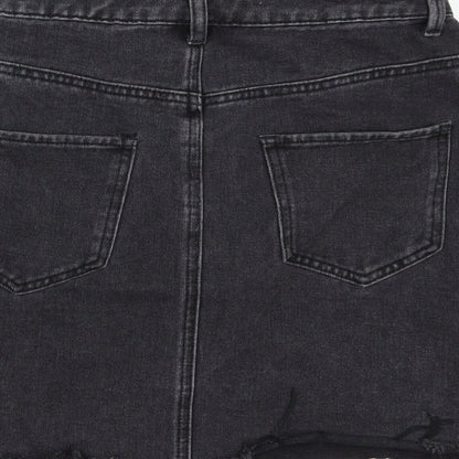 Womens UK Size 10 Denim & Co. Mini Denim Skirt