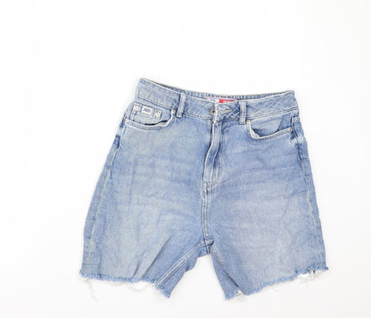 Super Dry Mens Blue  Denim Chino Shorts Size 26 - Customised Cropped