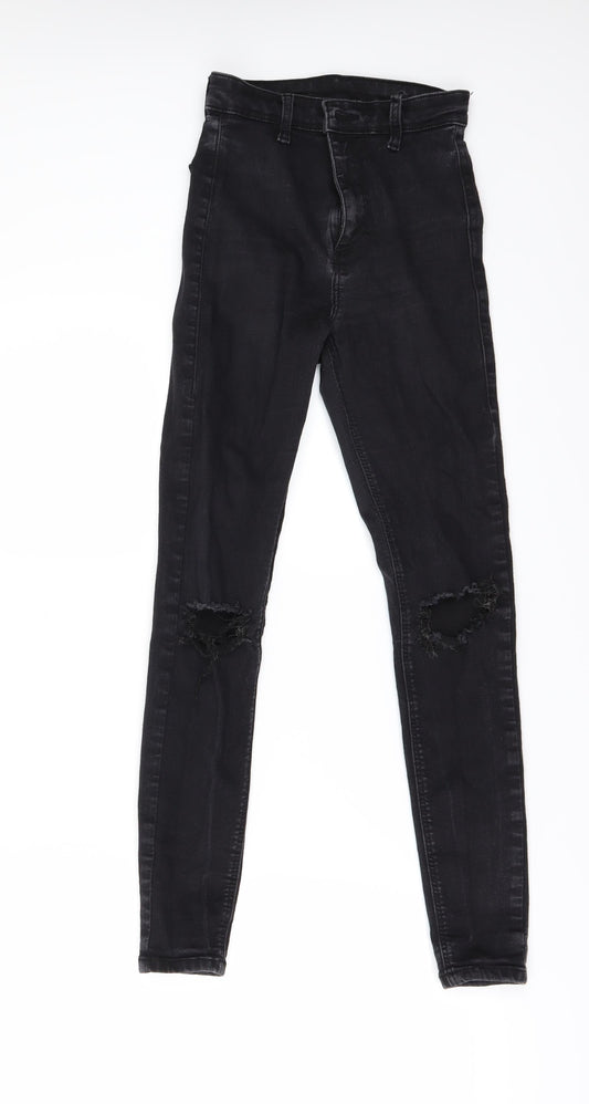 Topshop Womens Black  Denim Skinny Jeans Size 26 L25 in