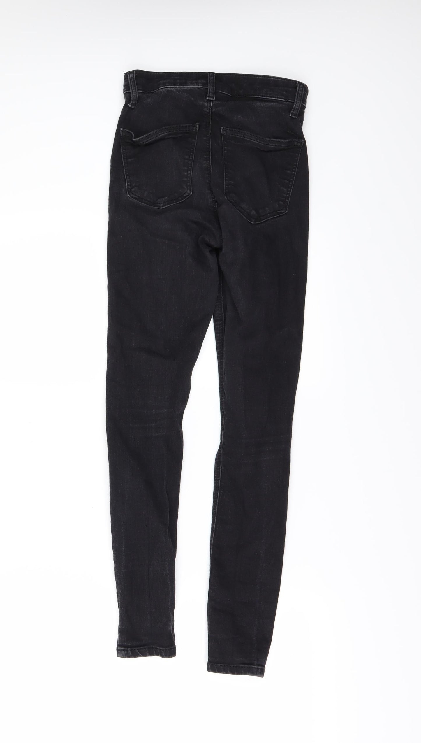 Topshop Womens Black  Denim Skinny Jeans Size 26 L25 in