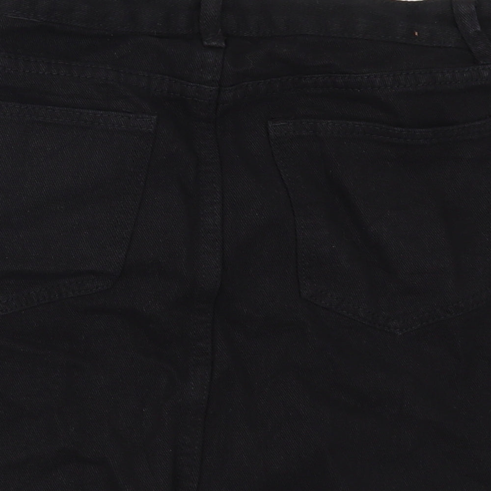 PRETTYLITTLETHING Womens Black  Denim Mini Skirt Size 8