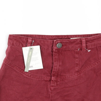 ASOS Womens Red  Denim Mini Skirt Size 6