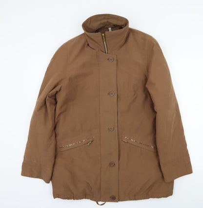 Womens UK Size 10 Preworn Brown Overcoat