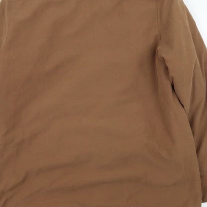 Womens UK Size 10 Preworn Brown Overcoat