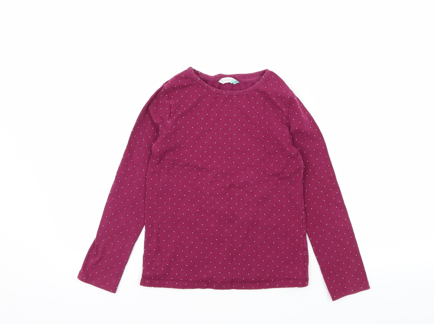 John Lewis Womens Pink Polka Dot Jersey Basic T-Shirt Size 6