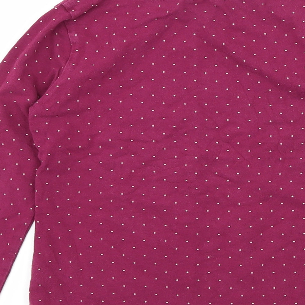 John Lewis Womens Pink Polka Dot Jersey Basic T-Shirt Size 6